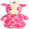 Aurora Vibrant Jammies Strawberry Giraffe Stuffed Animal - Colorful Delight - Eye-Catching Patterns - Pink 8.5 Inches view 1