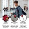 Desert Cactus University of Louisville Retractable Badge Holder Cardinals U of L Cards ID Reel with Ticket Clip for Lanyard, Work, School & Office Access view 3