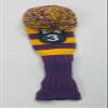 Quality Sports Pom Pom Knit Golf Hybrid Head Cover (Purple/Yellow) view 1