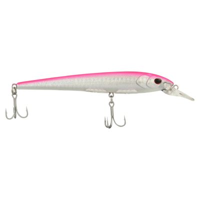 Berkley Hit Stick Saltwater Fishing Lure, Pink Silver, 95, 3.75in | 9.5 cm, Authentic Balsa-Like Action, Equipped with Sharp Fusion19 Hook