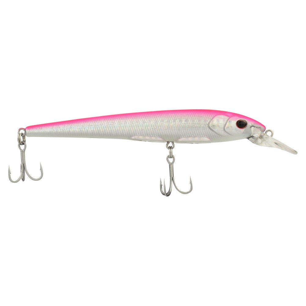 Berkley Hit Stick Saltwater Fishing Lure, Pink Silver, 95, 3.75in | 9.5 cm, Authentic Balsa-Like Action, Equipped with Sharp Fusion19 Hook