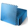 SQUATZ Thick Puzzle Exercise Mat, 25 Pcs EVA Foam Interlocking Tiles Protective Flooring for Gym Equipment and Cushion for Workouts, Durable Non-Skid Texture, Easy to Assemble, Blue view 1