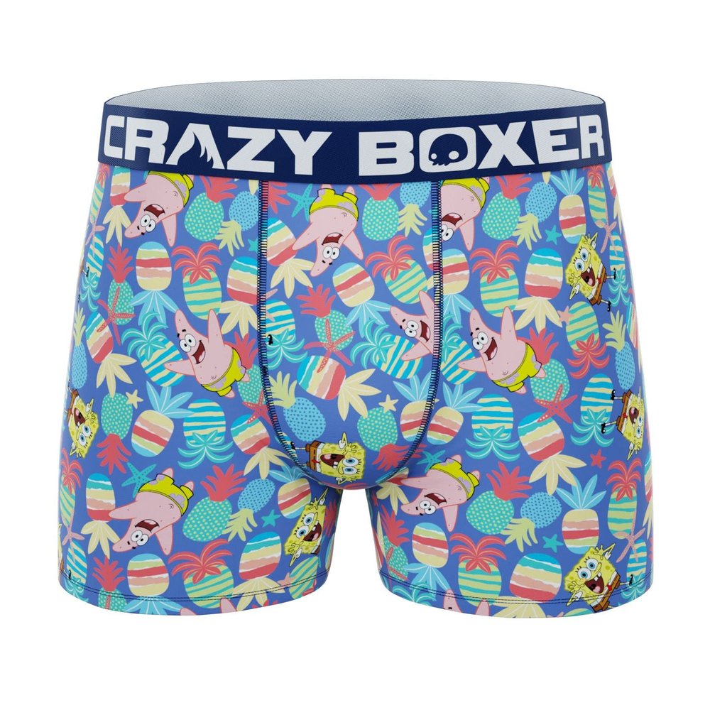 CRAZYBOXER Men's Underwear Spongebob Squarepants Freedom of movement Comfortable Boxer Brief Original Multicolor