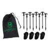 Barronett Blinds All-Terrain Ground Stake Kit, 8 Threaded Tip Stakes, 4 Tie-Downs, Carry Bag, BA705, Black view 1