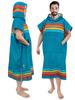SUN CUBE Men's Surf Poncho Changing Robe with Hood, 44 Inches, Sunset Blue, Polyester view 1
