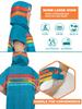 SUN CUBE Men's Surf Poncho Changing Robe with Hood, 44 Inches, Sunset Blue, Polyester view 4