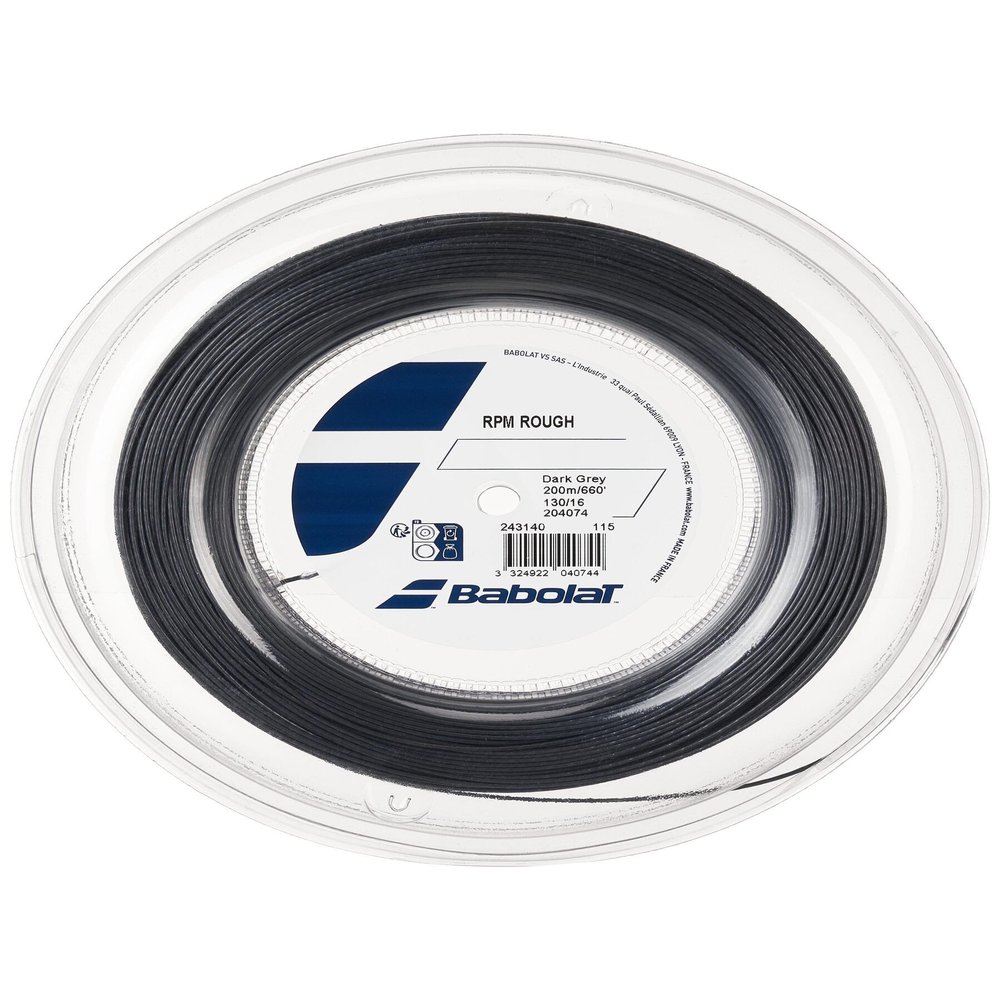 Babolat RPM Rough Tennis Racquet Reel (Dark Grey) (130 / 16g, Dark Grey)