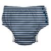 i play. by green sprouts Reusable, Eco Snap Swim Diaper with Gussets, UPF 50, 6 mo, Navy Stripes, Patented Design, STANDARD 100 by OEKO-TEX Certified