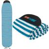 SUN CUBE Surfboard Sock Cover, Protective Surf Bag for Surfing Board, Light Stretchy Surfbag Sleeve for Longboard, Hybrid (8'6'', Sea Blue) view 1