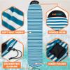 SUN CUBE Surfboard Sock Cover, Protective Surf Bag for Surfing Board, Light Stretchy Surfbag Sleeve for Longboard, Hybrid (8'6'', Sea Blue) view 2