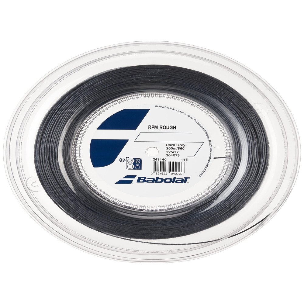 Babolat RPM Rough Tennis Racquet Reel (Dark Grey) (125 / 17g, Dark Grey)