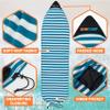 SUN CUBE Surfboard Sock Cover, Protective Surf Bag for Surfing Board, Light Stretchy Surfbag Sleeve for Funboard, Hybrid (7'0'', Sea Blue) view 2