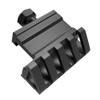 Eastern Tactical Supply 45 Degree Picatinny Offset Mount 4 Slots Picatinny Rail Mounts for Flashlight Laser Sights Optics (Black view 1