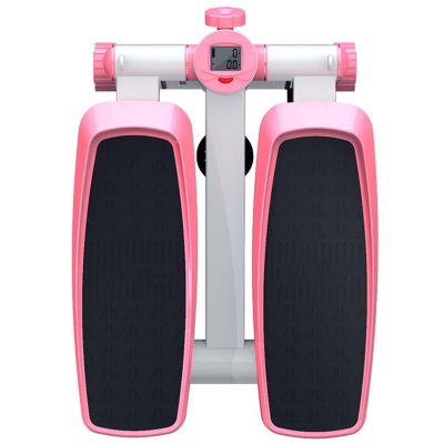 YSUEFIJO Mini Stepper with Resistance Bands, Anti Slip Fitness Equipment, Exercise Stepping Machine, Workout Stepper with LCD Digital Monitor, Compact Exercise Equipment