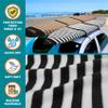 SUN CUBE Surfboard Sock Cover, Protective Surf Bag for Surfing Board, Light Stretchy Surfbag Sleeve for Funboard, Hybrid (7'0'', Black White) view 3