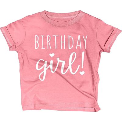 Happy Birthday T-Shirt (Girls 1 to 12) Sassy Kids Party Tee - Sweet Baby/Toddler Outfit 4T Mauve Heather SS