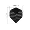 PATIKIL Dart Flights, 6 Pack PET Standard Darts Accessories Replacement Parts for Soft Tip Steel Tip, Spotted Style, Black, Gray view 2