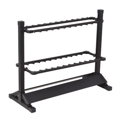 JOYWAVE Aluminium Fishing Rod Holders, Portable Fishing Rod Rack, Holds Up to 24 Rods, Modern Matte Black, 27.9x12.6x27.5 inches