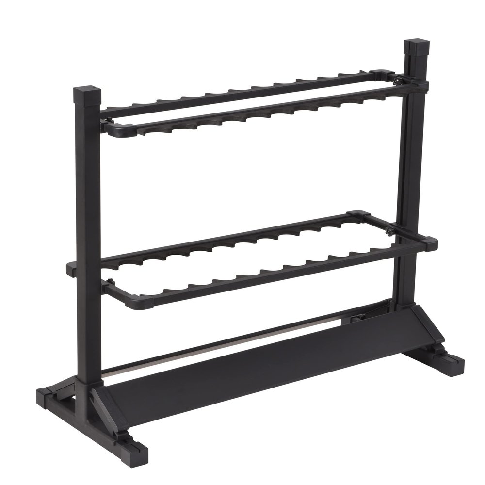 JOYWAVE Aluminium Fishing Rod Holders, Portable Fishing Rod Rack, Holds Up to 24 Rods, Modern Matte Black, 27.9x12.6x27.5 inches