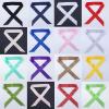 Yizelli Skinny Neck Scarf Solid Color 39.30 Inches Long Narrow Neckerchief Satin Hairband Wristband for Women (Grey) view 2