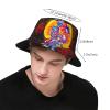 Skull Skeleton with Flower Bucket Hat Skull Beach Sun Hat Fishing Hat for Men Women Outdoor Travel Hiking Beach Caps view 3