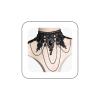 Andelaisi Boho Lace Choker Necklace Black Lace Tassel Necklace Choker Gothic Drape Crystal Lace Collar Necklace Vintage Black Cz Waterdrop Necklace Chain Jewelry for Women view 1