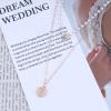 Andelaisi Boho Layered Pearl Choker Necklace Gold Crystal Pearl Necklace Choker Crystal Moonstone Heart Pendant Necklace Vintage Station Pearl Necklace Jewelry for Women view 4