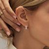Andelaisi Boho Crystal Bar Earrings Silver Rhinestone Bar Studs Earrings Vintage Crystal Tiny Rectangle Earrings Geometric Cz Bar Earrings Jewelry for Women view 3