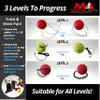 Boxing Ball Headband Tennis, Punching Ball Headband, MMA Training Equipment, Boxing Equipment, Home Workout Equipment for Men, Kids Boxing Set, Boxing Reflex Ball (3 Difficulty Level, 3 Balls) view 4