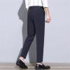 Maiyifu-GJ Men's Business Comfort Pant Casual Straight Fit Tapered Wedding Suit Pant Classic Lightweight Loose Fit Trousers (Blue,31) view 3