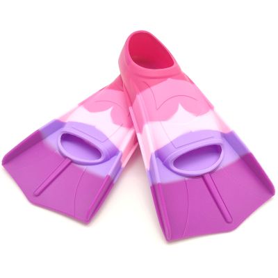 Swimming Training Fins,Kids Swim Fins,Comfortable Swimming Flippers Suitable for Children,Beginners,Girls,Boys,Adults (M, 2C-Rosered)