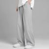 Maiyifu-GJ Men's Loose Fit Dress Pant Classic Casual Wide Leg Suit Pant Solid Color Lightweight Business Trousers Streetwear (Light Grey,3X-Large) view 2