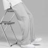 Maiyifu-GJ Men's Loose Fit Dress Pant Classic Casual Wide Leg Suit Pant Solid Color Lightweight Business Trousers Streetwear (Light Grey,3X-Large) view 3