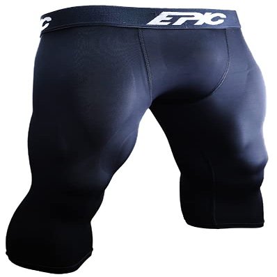 Epic Adult 3/4 Length Compression Tights Or Leggings Black 2XL