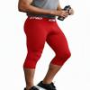 Epic Youth 3/4 Length Compression Tights Or Leggings Red S view 3