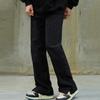 Men's Stylish Loose Fit Pant Baggy Straight Leg Casual Suit Pant Lightweight Business Comfort Trouser (Black,X-Large) view 3