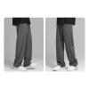 Maiyifu-GJ Men's Loose Fit Dress Pant Classic Casual Wide Leg Suit Pant Solid Color Lightweight Business Trousers Streetwear (Dark Grey,XX-Large) view 4