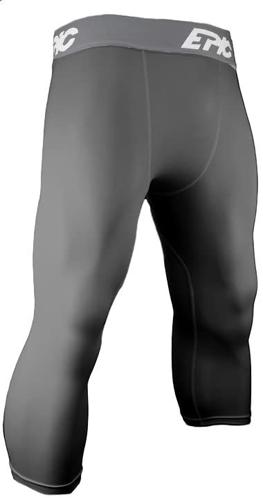 Epic Youth 3/4 Length Compression Tights Or Leggings Grey M