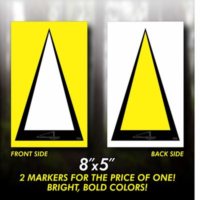 Pro Class Arrows, PCA-Yellow, Race Course Marking Arrow; 150 Pack; 8"x5" (Yellow)
