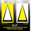 Pro Class Arrows, PCA-Yellow, Race Course Marking Arrow; 150 Pack; 8"x5" (Yellow) view 1