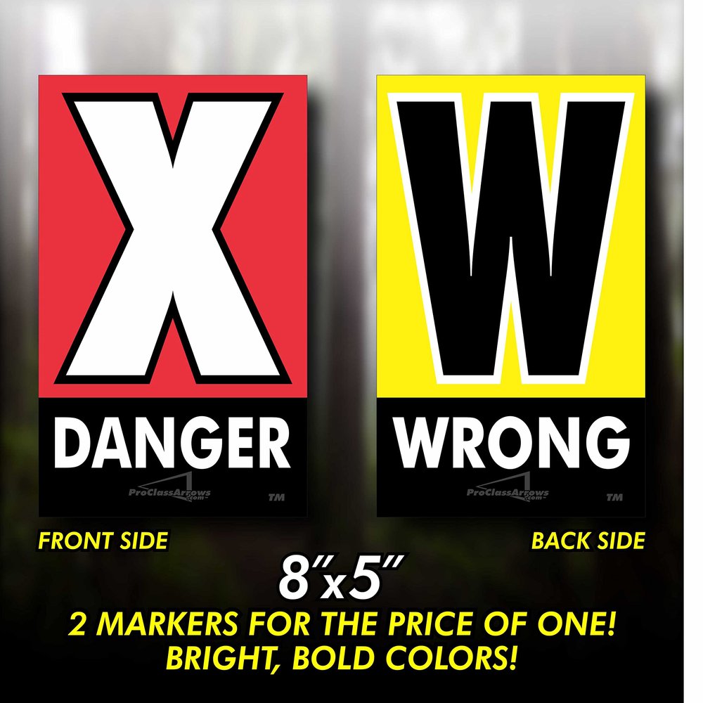 Pro Class Arrows, PCA-DW, Race Course Marking Arrow; 150 Pack; 8"x5" (Danger/Wrong)
