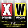 Pro Class Arrows, PCA-DW, Race Course Marking Arrow; 150 Pack; 8"x5" (Danger/Wrong) view 1
