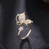 Ring,Open Butterfly Ring Female Fashion Simple and Compact Design Index Finger Ring Personality Temperament Elegant Ring view 2
