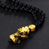 AHAFEI Fashion Charm Gold Plated Dragon Pendant Necklace Personality Feng Shui Lucky Fortune God Beast Dragon Head Jewelry Accessories 1Pcs (Color : XL676-rope Chain) view 3