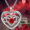 AHAFEI Fashion Creative Love Infinity Zircon Necklace Exquisite Personality Rose Women Wedding Jewelry Engagement Accessories Gift 1Pcs (Color : Silver) view 3