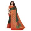 IMTRA FASHION Indian Ethnic Chiffon Woven Saree with Unstitched Blouse Piece-Green view 1