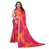 IMTRA FASHION Women's Indian Bandhani Printed Sari Georgette with Lace Work Saree-Pink view 1