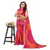 IMTRA FASHION Women's Indian Bandhani Printed Sari Georgette with Lace Work Saree-Pink view 3