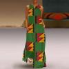 African Kente Print Women's Sleeveless Dresses Casual Maxi Long Dress Tank Dress Beach Dress L view 2
