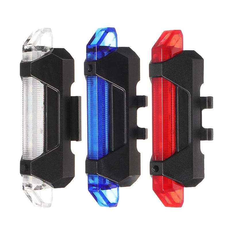 USB Rechargeable Waterproof Bike Lamp Warning Bicycling Taillight Super Bright LED Headlight- Fits for Roads, Mountain & Night Riding |Safety Flashlight Easy to Install for Men Women Kids |